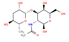 CC(=O)N[C@@H]1[C@@H](O[C@@H]2O[C@H](C)[C@@H](O)C[C@@H]2O)[C@@H](O)[C@@H](CO)O[C@H]1O