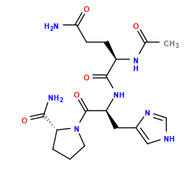 CC(=O)N[C@H](CCC(N)=O)C(=O)N[C@@H](Cc1c[nH]cn1)C(=O)N1CCC[C@@H]1C(N)=O