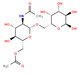 CC(=O)N[C@H]1[C@H](OC[C@H]2O[C@H](O)[C@H](O)[C@@H](O)[C@H]2O)O[C@H](COC(C)=O)[C@@H](O)[C@@H]1O