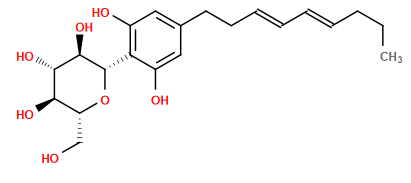 CCC/C=C/C=C/CCc1cc(O)c([C@@H]2O[C@H](CO)[C@@H](O)[C@H](O)[C@H]2O)c(O)c1