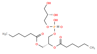 CCCCCC(=O)OC[C@H](COP(=O)(O)OC[C@@H](O)CO)OC(=O)CCCCC