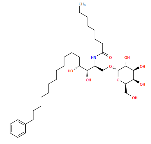CCCCCCCC(=O)N[C@@H](CO[C@H]1O[C@H](CO)[C@H](O)[C@H](O)[C@H]1O)[C@H](O)[C@H](O)CCCCCCCCCCCCc1ccccc1
