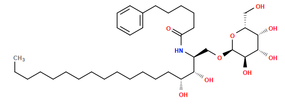 CCCCCCCCCCCCCC[C@@H](O)[C@@H](O)[C@H](CO[C@H]1O[C@H](CO)[C@H](O)[C@H](O)[C@H]1O)NC(=O)CCCCCc1ccccc1