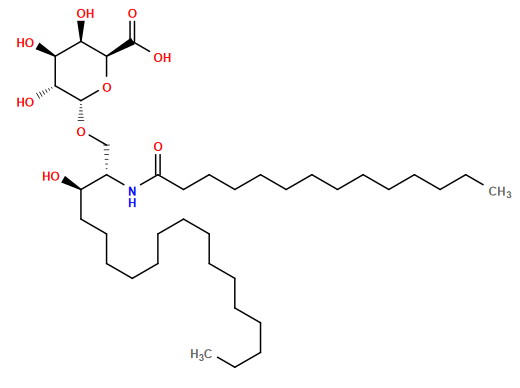 CCCCCCCCCCCCCCC[C@@H](O)[C@H](CO[C@H]1O[C@H](C(=O)O)[C@H](O)[C@H](O)[C@H]1O)NC(=O)CCCCCCCCCCCCC