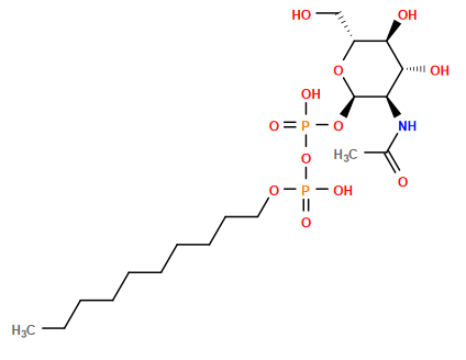 CCCCCCCCCCOP(=O)(O)OP(=O)(O)O[C@H]1O[C@H](CO)[C@@H](O)[C@H](O)[C@H]1NC(C)=O