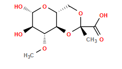 CO[C@@H]1[C@@H](O)[C@H](O)O[C@@H]2CO[C@](C)(C(=O)O)O[C@@H]12