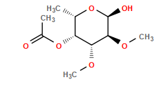 CO[C@@H]1[C@H](OC(C)=O)[C@H](C)O[C@@H](O)[C@H]1OC
