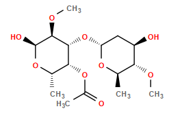 CO[C@H]1[C@H](O[C@@H]2C[C@@H](O)[C@H](OC)[C@@H](C)O2)[C@H](OC(C)=O)[C@H](C)O[C@H]1O
