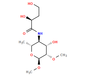 CO[C@H]1O[C@H](C)[C@@H](NC(=O)[C@@H](O)CCO)[C@H](O)[C@@H]1OC