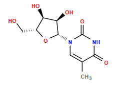 Cc1cn([C@@H]2O[C@H](CO)[C@@H](O)[C@H]2O)c(=O)[nH]c1=O
