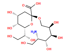 N[C@@H](CO)[C@@H](O)[C@H](O)[C@H](O)CO[C@]1(C(=O)O)C[C@@H](O)[C@@H](O)[C@@H]([C@H](O)CO)O1
