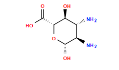 N[C@@H]1[C@@H](N)[C@H](O)O[C@H](C(=O)O)[C@H]1O