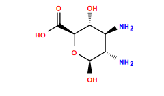 N[C@H]1[C@H](N)[C@@H](O)O[C@@H](C(=O)O)[C@@H]1O