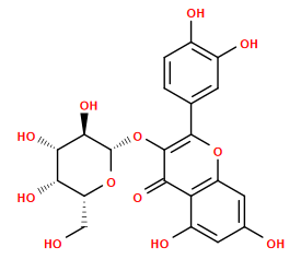 O=c1c(O[C@@H]2O[C@H](CO)[C@H](O)[C@H](O)[C@H]2O)c(-c2ccc(O)c(O)c2)oc2cc(O)cc(O)c12