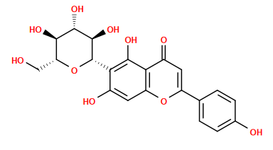 O=c1cc(-c2ccc(O)cc2)oc2cc(O)c([C@@H]3O[C@H](CO)[C@@H](O)[C@H](O)[C@H]3O)c(O)c12